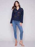 Charlie B Spring/Summer 2024-C4519-854B-Shirt-Navy - The Coach Pyramids