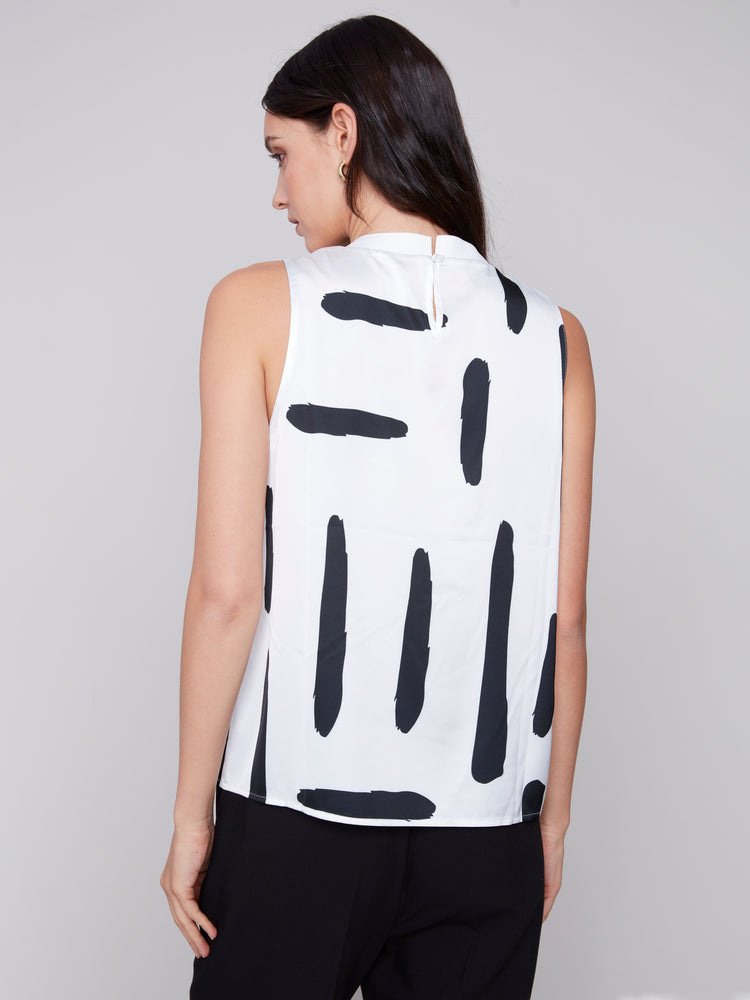 Charlie B Spring/Summer 2024-C4530P-767B-Sleeveless Top-Paint Brush - The Coach Pyramids