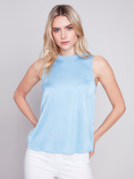 Charlie B Spring/Summer 2024-C4530-767B-Sleeveless Top-Sky - The Coach Pyramids