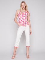 Charlie B Spring/Summer 2024-C4543PD-032B-Linen Top-Sherbet - The Coach Pyramids