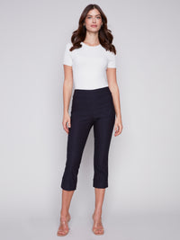 Charlie B Spring/Summer 2024-C5259XR-560A-Pants W/Cuffs-Navy - The Coach Pyramids
