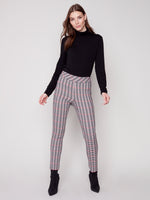 Charlie B Fall 2023-C5292-748B- Plaid Pant-Ruby - The Coach Pyramids