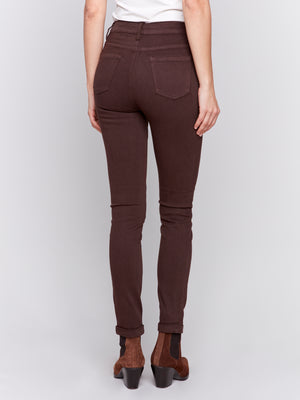 Charlie B Fall 2024-C5309X-212-Cuff Hem Pant-Mocha