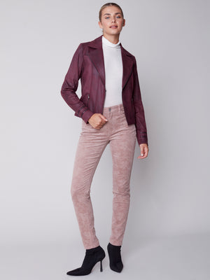 Charlie B Fall 2023-C5370P-729B-Corduroy Pant-Powder - The Coach Pyramids