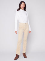 Charlie B Fall 2023-C5429-660B-Corduroy Pant-Natural - The Coach Pyramids