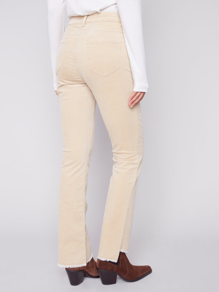 Charlie B Fall 2023-C5429-660B-Corduroy Pant-Natural - The Coach Pyramids