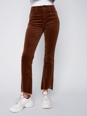 Charlie B Fall 2023-C5429-660B-Corduroy Pant-Truffle - The Coach Pyramids