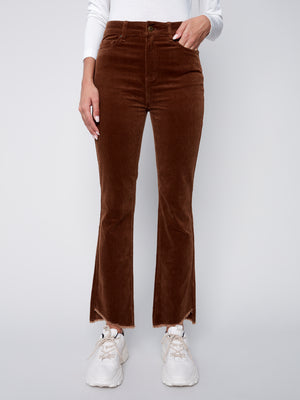 Charlie B Fall 2023-C5429-660B-Corduroy Pant-Truffle - The Coach Pyramids