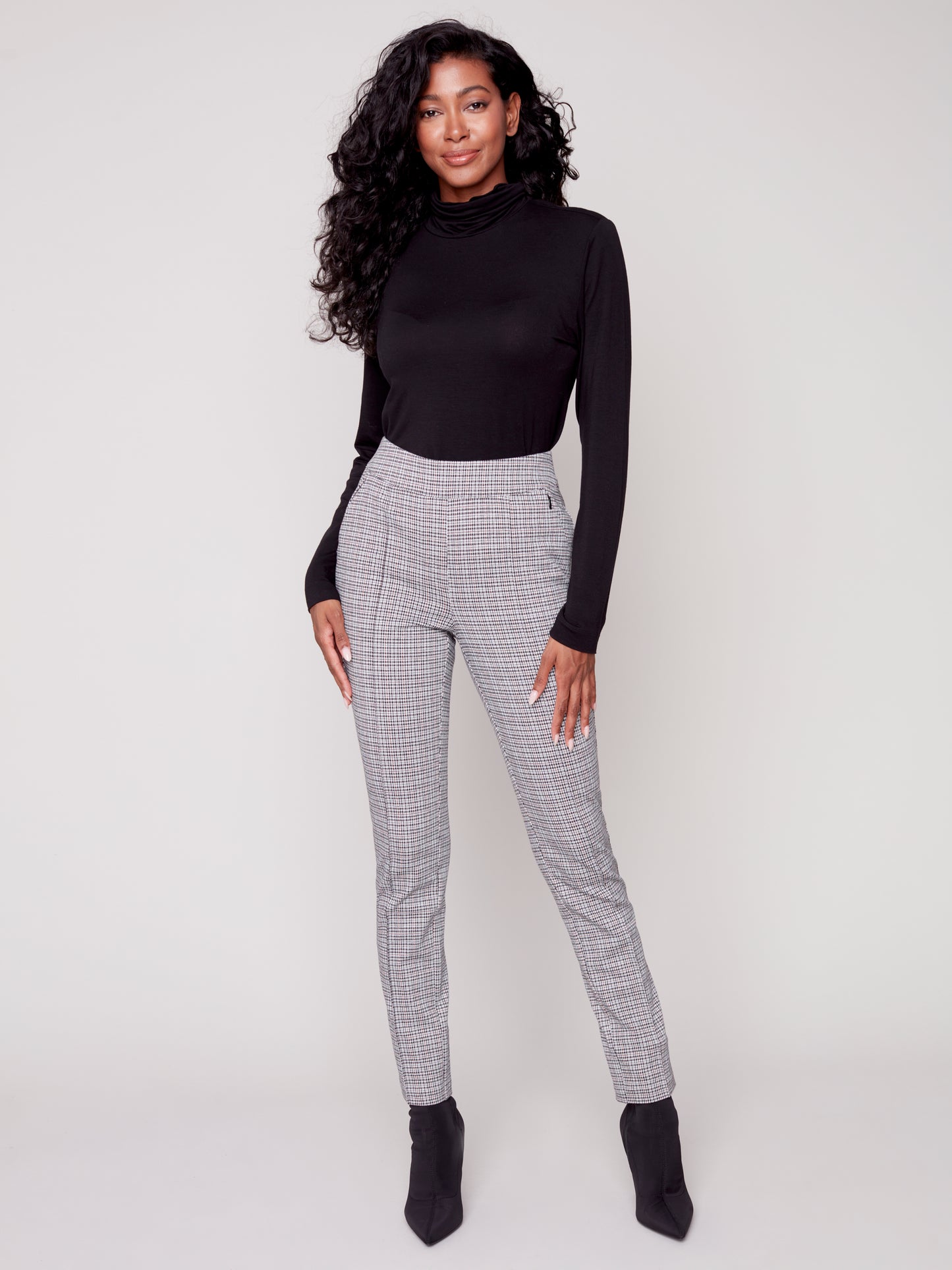 Charlie B Fall 2023-C5445-675B-Stretch Pull On  Pant-Cinnamon - The Coach Pyramids