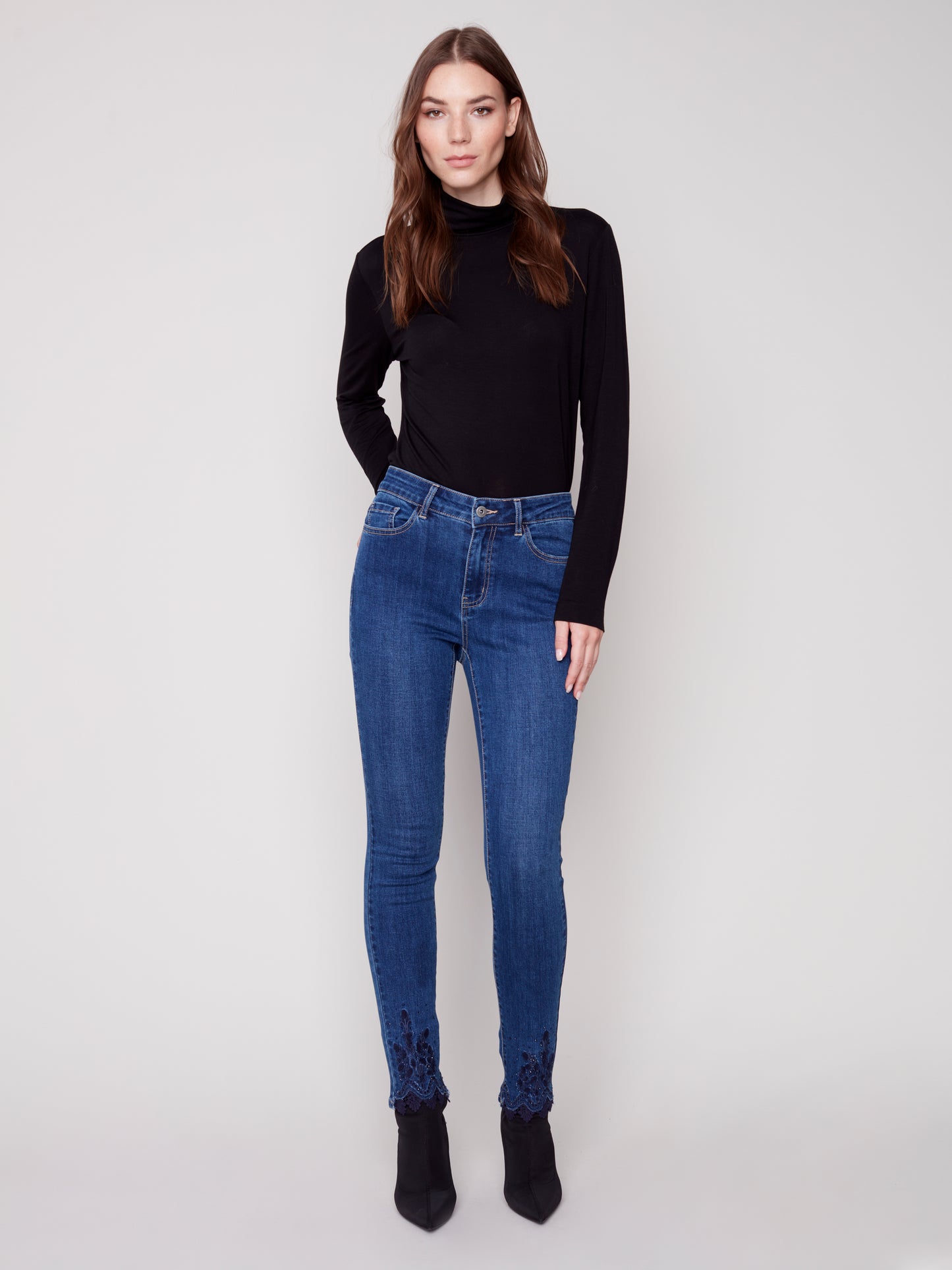 Charlie B Fall 2023-C5458-431A-Denim Pant-Blue Jean - The Coach Pyramids