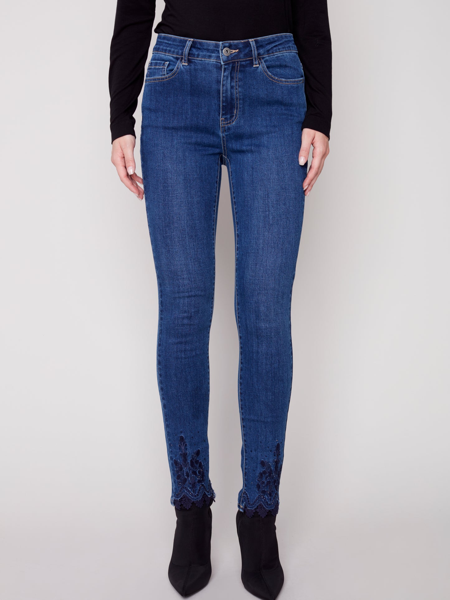 Charlie B Fall 2023-C5458-431A-Denim Pant-Blue Jean - The Coach Pyramids