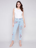 Charlie B Spring/Summer 2024-C5479-431A-Denim Pant-Bleach Blu - The Coach Pyramids