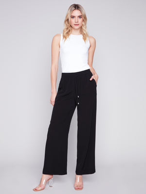 Charlie B Spring/Summer 2024-C5493-866B- Pant-Black - The Coach Pyramids