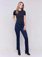 Charlie B Fall 2024-C5580-283-Gem Pant-Blue Black