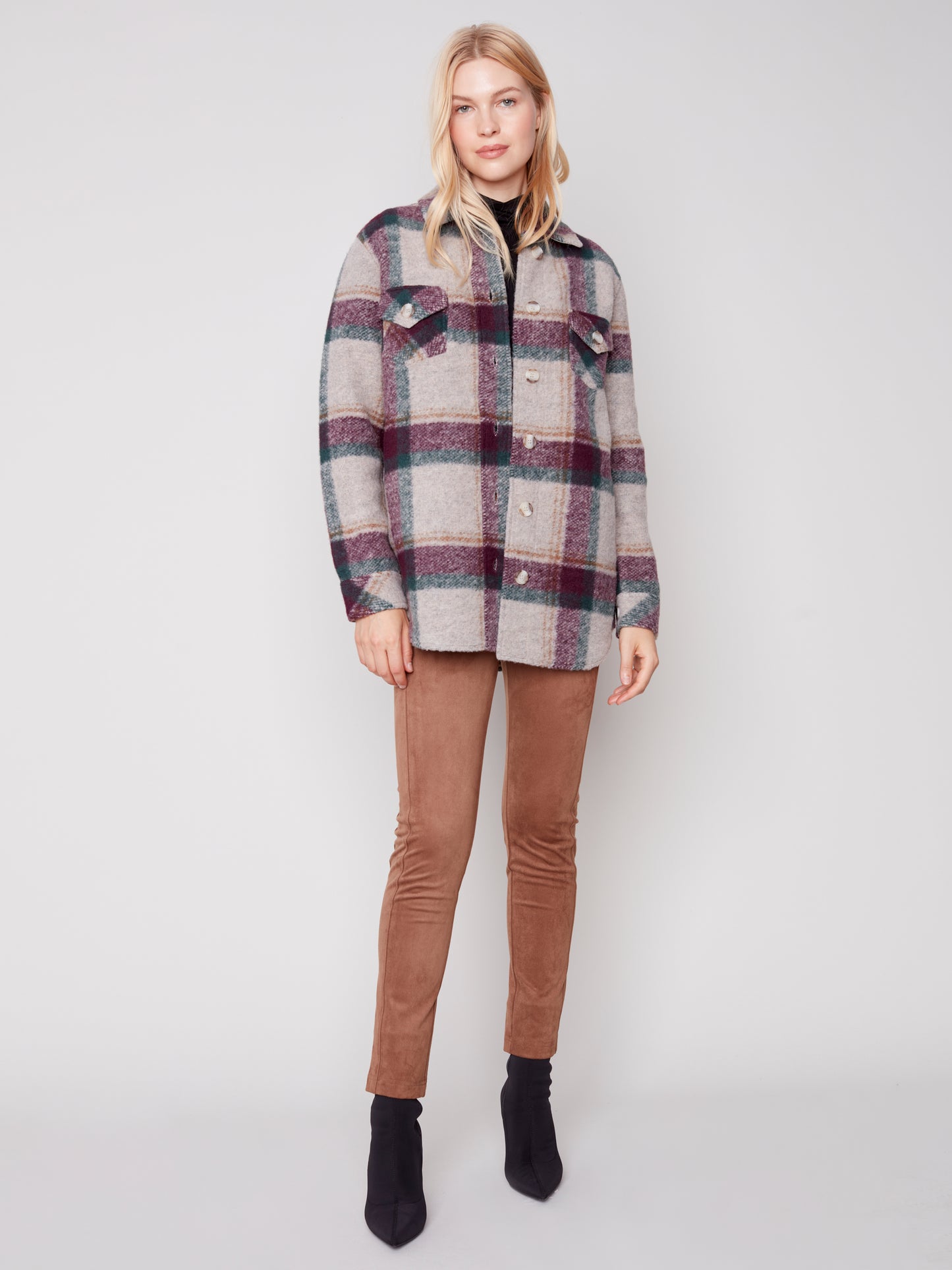 Charlie B Fall 2023-C6192RR-174B- Shirt Jacket-Port - The Coach Pyramids