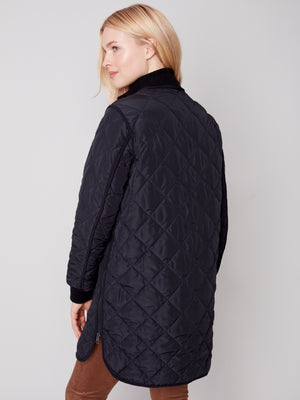 Charlie B Fall 2023-C6253-721B- Quilted Jacket-Black - The Coach Pyramids