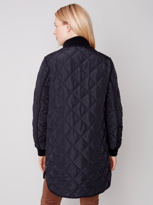 Charlie B Fall 2023-C6253-721B- Quilted Jacket-Black - The Coach Pyramids