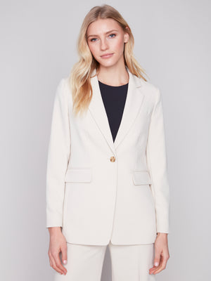 Charlie B Spring/Summer 2024 -C6293-838B-Blazer-Beige - The Coach Pyramids