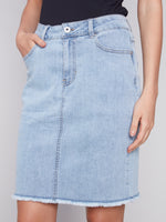 Charlie B Spring/Summer 2024-C7042Y-431A-Denim Skort-Bleach Blue - The Coach Pyramids