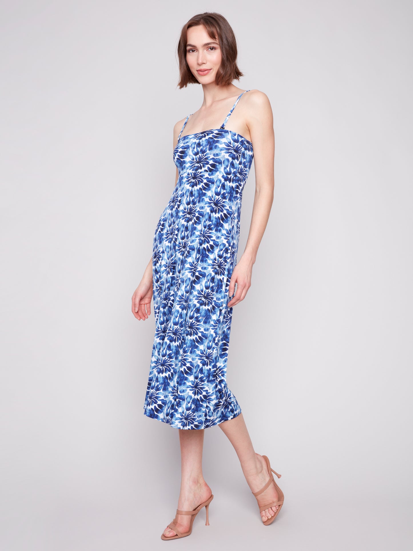 Charlie B Spring/Summer 2025-C7080P-P870-Printed 2 Way Skirt And Dress W/Removable Straps-Lily - The Coach Pyramids
