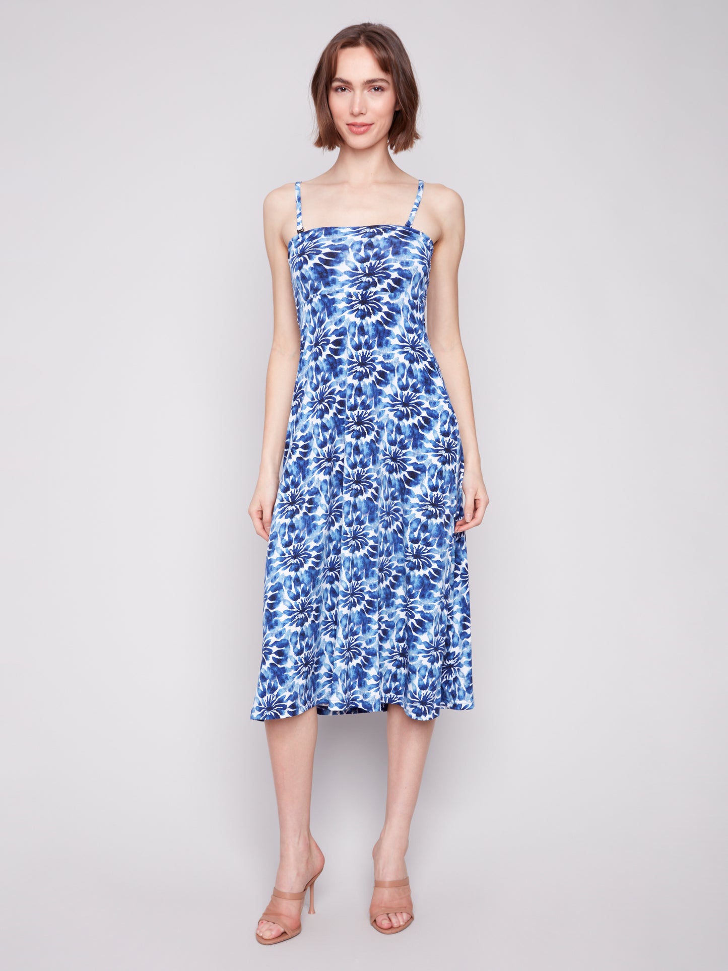 Charlie B Spring/Summer 2025-C7080P-P870-Printed 2 Way Skirt And Dress W/Removable Straps-Lily - The Coach Pyramids