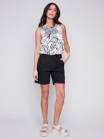 Charlie B Spring/Summer 2024-C8052-841B-Parachute Short-Black - The Coach Pyramids