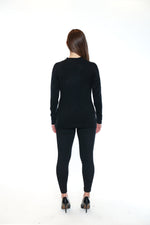 Papa Fashions Fall/Winter 2025-CR3229/25-Solid High Neck Sweater W/Full Sleeves-Black - The Coach Pyramids