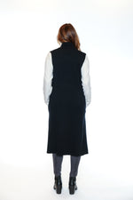 Papa Fashions Fall/Winter 2025-CR5809-Long Sweater Vest W/Pockets-Black - The Coach Pyramids