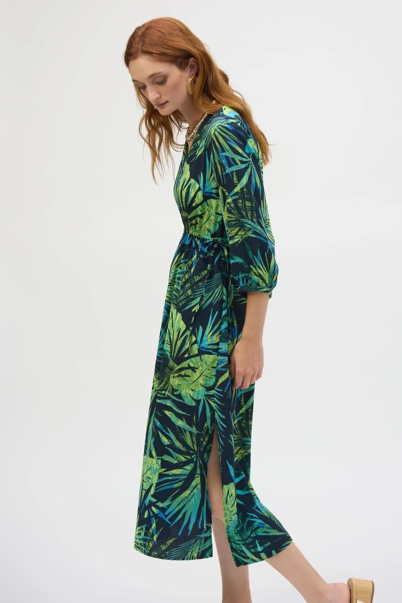 Joseph Ribkoff Summer 2025-252185-3316-Dress-Midnight Blue/Multi - The Coach Pyramids