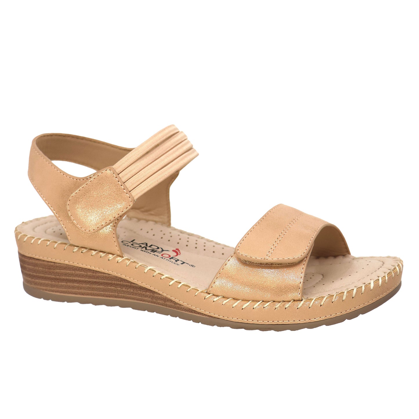 Shoe Max-S26-Grace 03 Lady Comfort-Shoes-Rose Gold - The Coach Pyramids