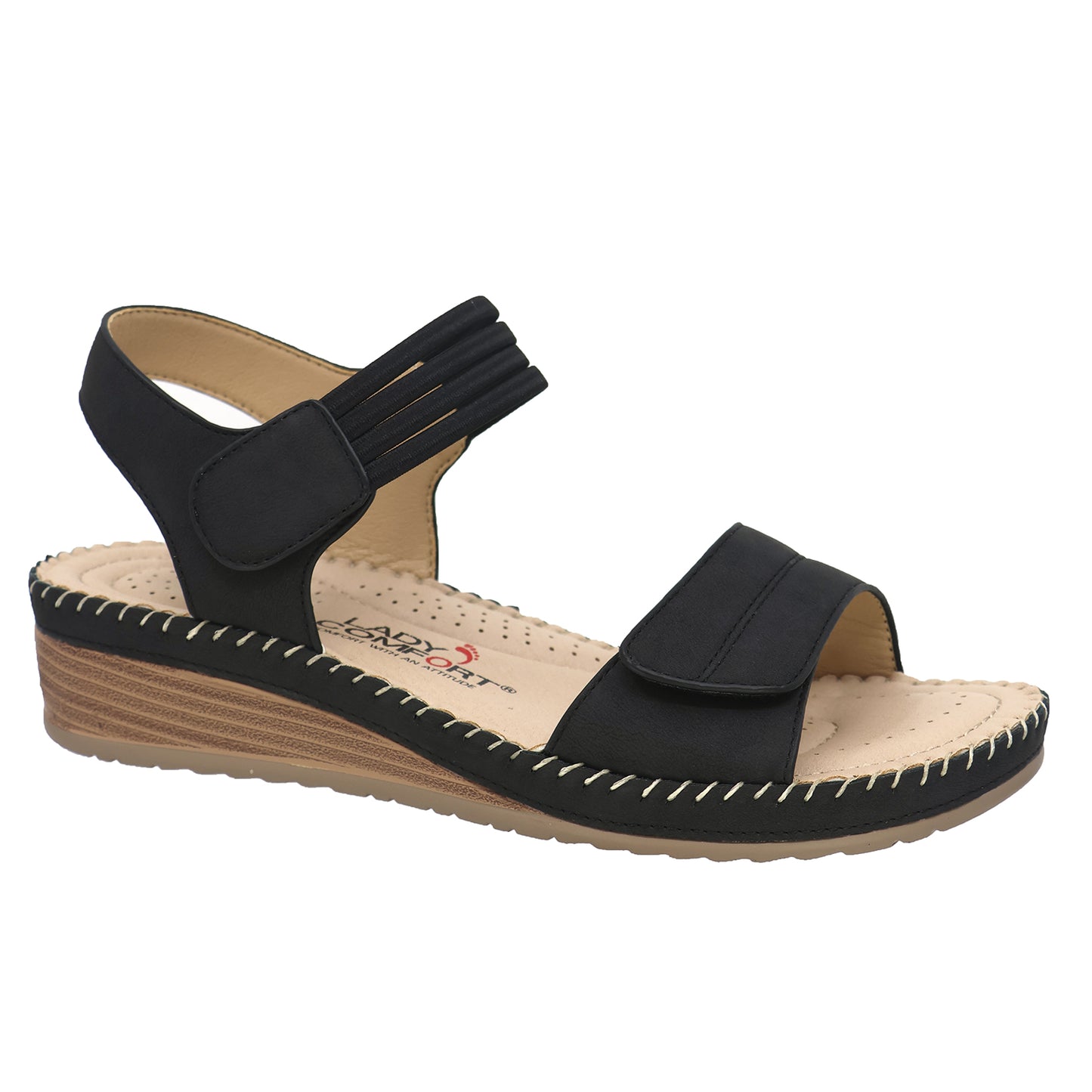Shoe Max Spring/Summer-2025-S25-Grace Lady Comfort-03 Leather Shoes-Black - The Coach Pyramids