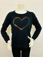 Parkhurst- Fall/Winter 2024-15705-2TB-Maryam Heart Sweater-Black Bright Multi Combo