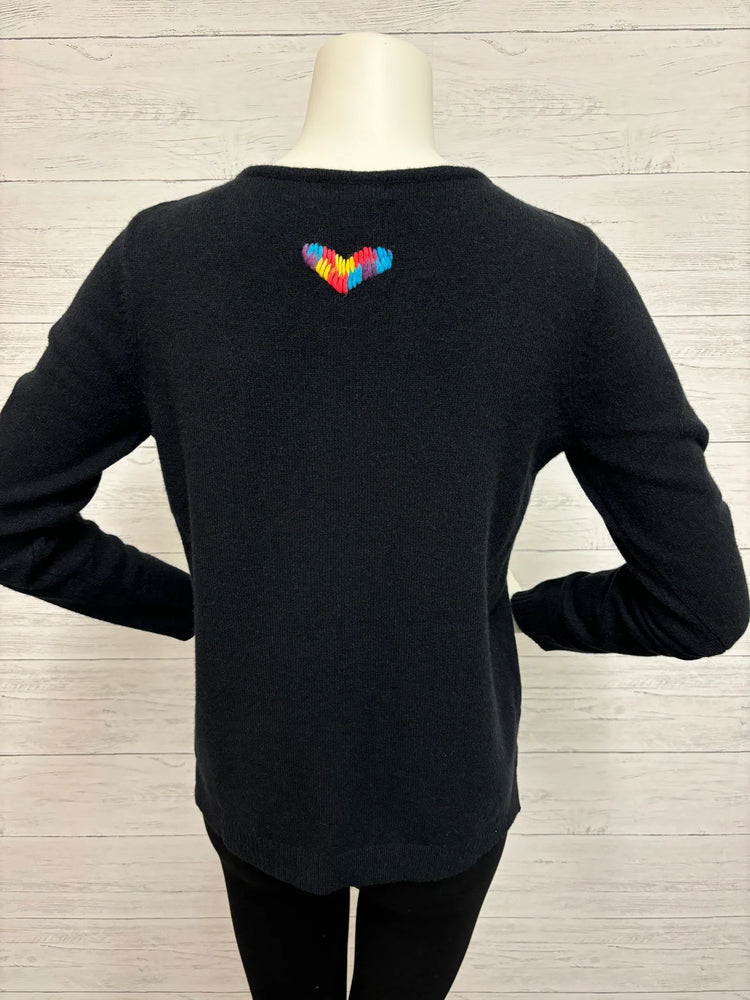 Parkhurst- Fall/Winter 2024-15705-2TB-Maryam Heart Sweater-Black Bright Multi Combo