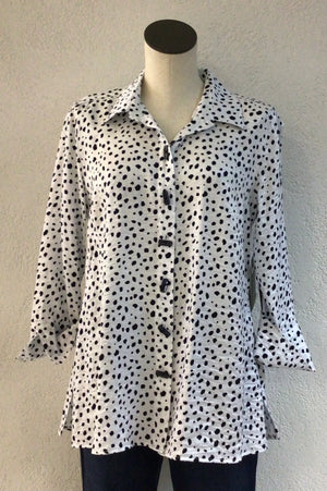 Multiples-Spring/Summer 2025-M15506BM-Long Sleeve Button Front Plaid Shirt -Multi - The Coach Pyramids