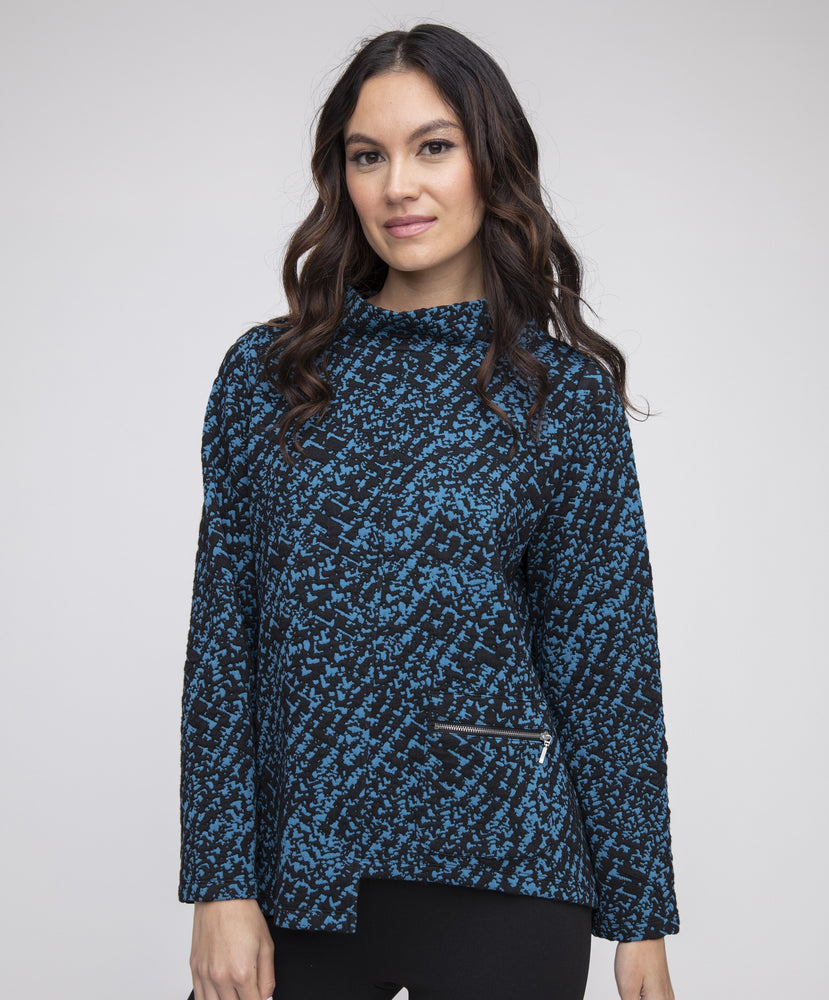 Habitat Fall 2024-L207818- Zip Pocket Top-Ocean