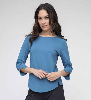 Habitat Liv Fall 2024-L320809-Slit Detail Tee-Ocean