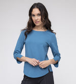 Habitat Fall 2024-L320809- Slit Detail Tee-Ocean