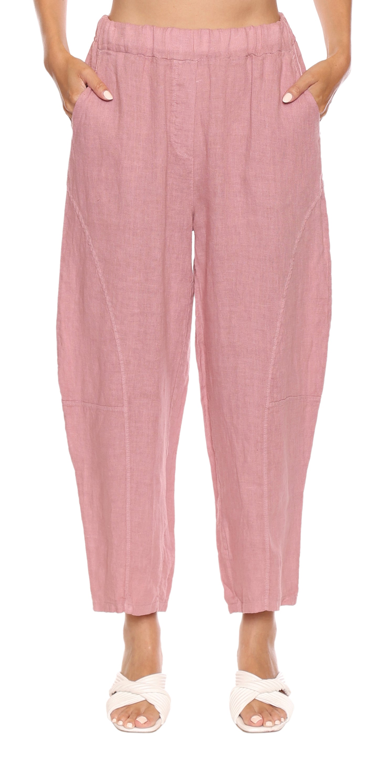 Papa Fashions Spring 2025-L4524-25-Pant-Rose - The Coach Pyramids