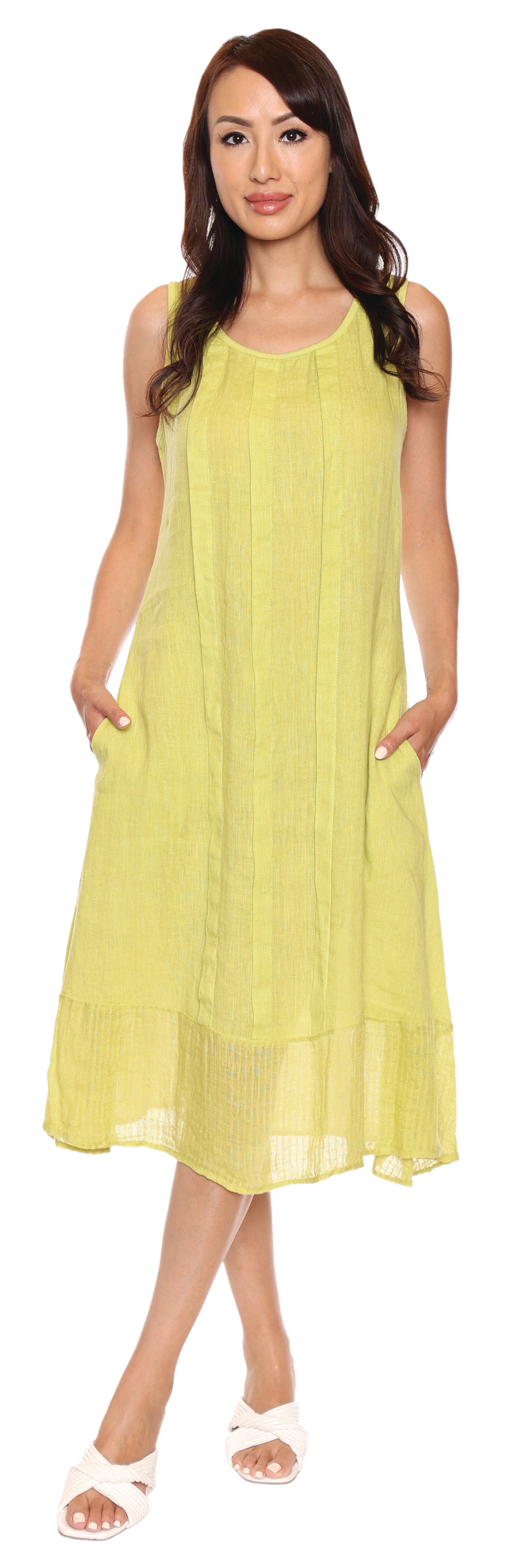 Papa Fashions Spring 2025-L4992-Dress-Lime Green - The Coach Pyramids