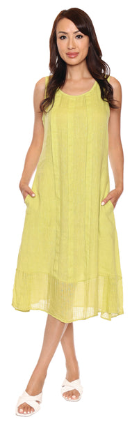 Papa Fashions Spring 2025-L4992-Dress-Lime Green - The Coach Pyramids