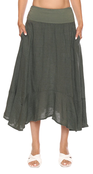 Papa Fashions Spring 2025-L5008-Skirt-Sand