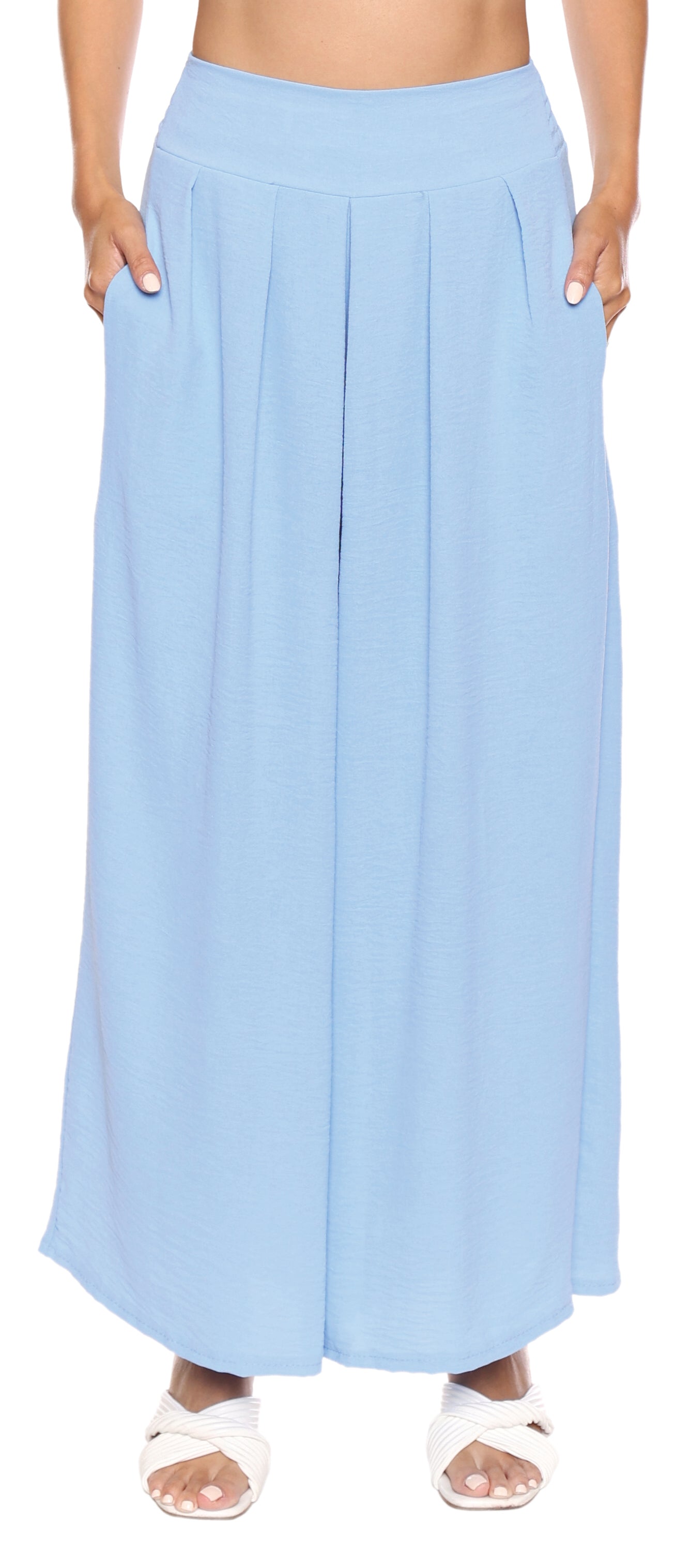 Papa Fashions Spring 2025-L5328-Pant-Sky Blue - The Coach Pyramids