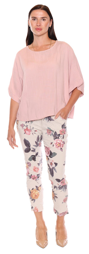 Papa Fashions Spring 2025-L5330-Top-Rose