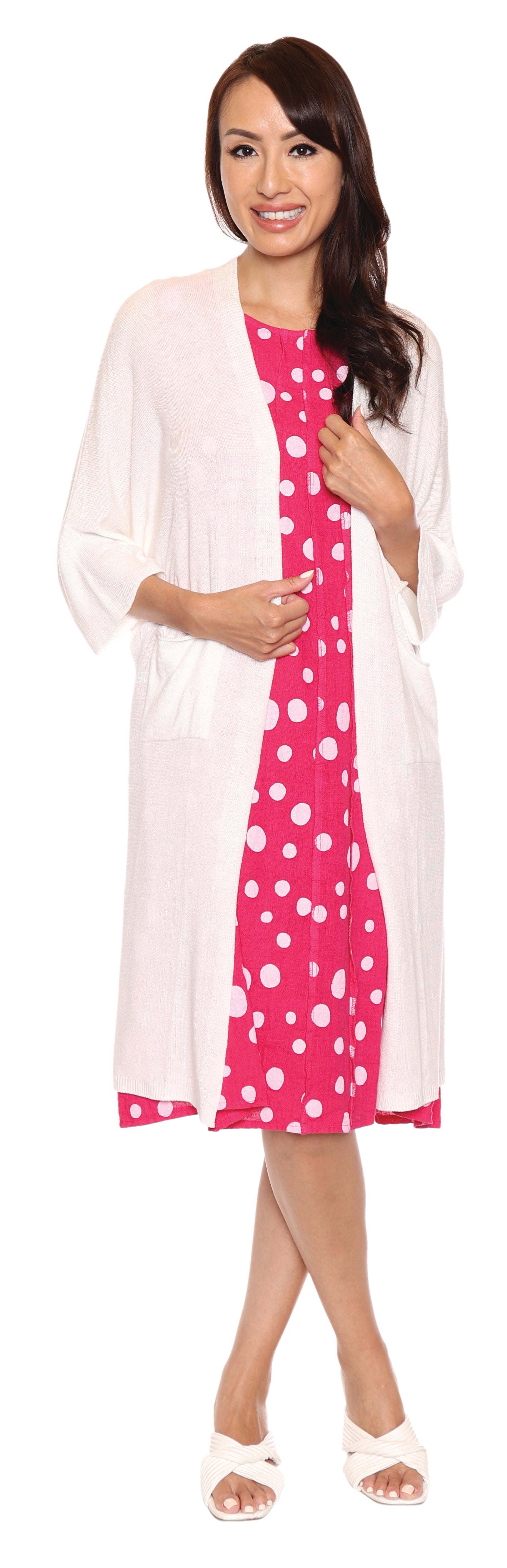 Papa Fashions Spring 2025-L5376-Cover Up-White - The Coach Pyramids