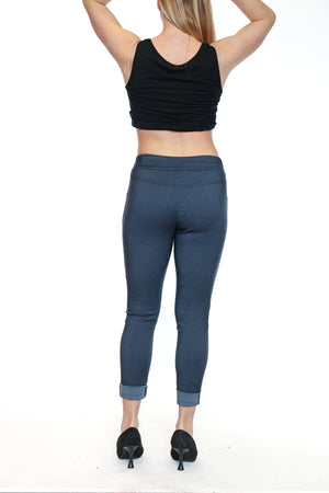Sorella By Papa Fashions Fall/Winter 2025-L5512-Cotton Stretch Pant-Denim - The Coach Pyramids