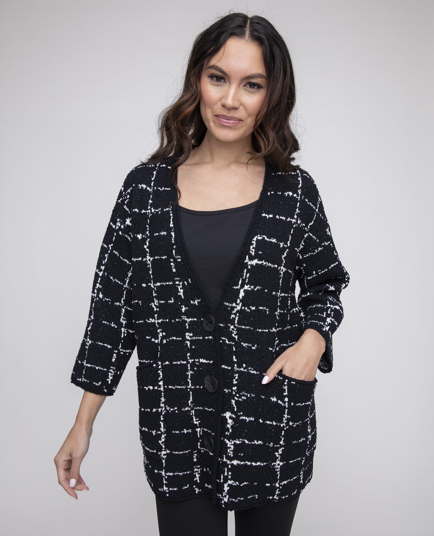 Habitat Fall 2024-L580766- Cocoon Cardigan-Black - The Coach Pyramids