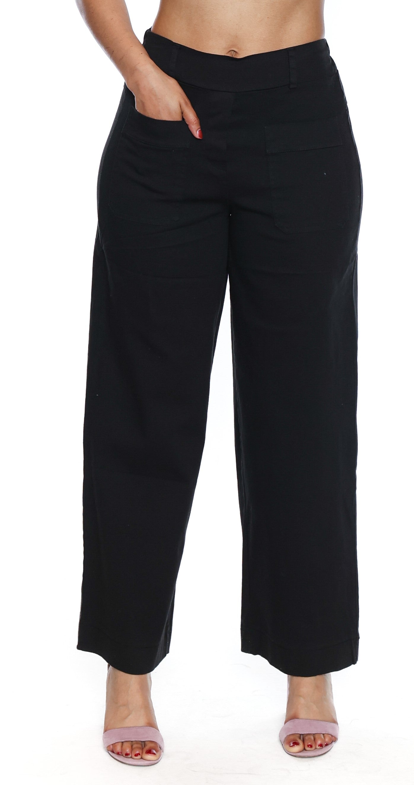 Sorella Wide Leg Pants-Black L5883 - The Coach Pyramids