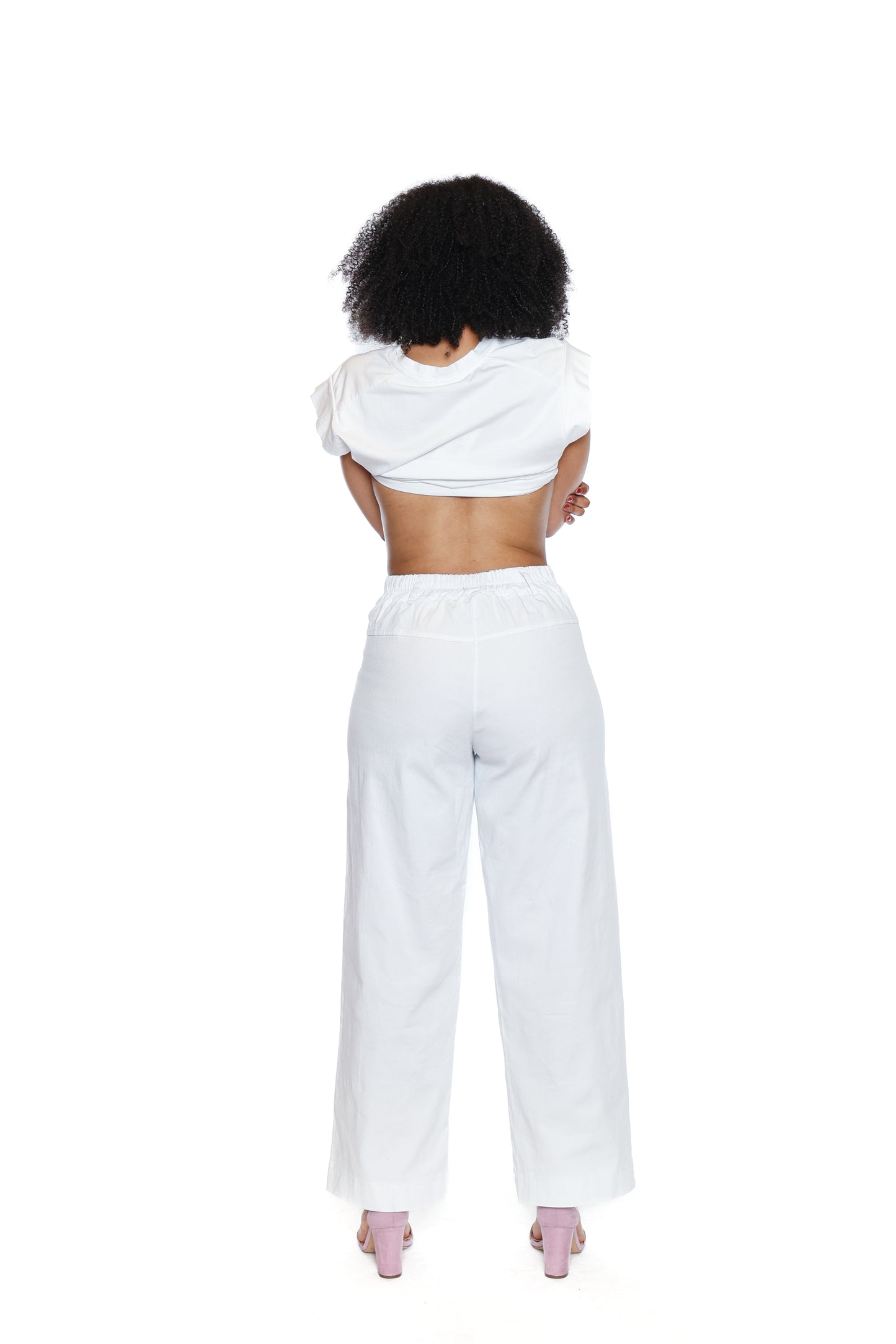 Sorella Wide Leg Pants-White L5883 - The Coach Pyramids