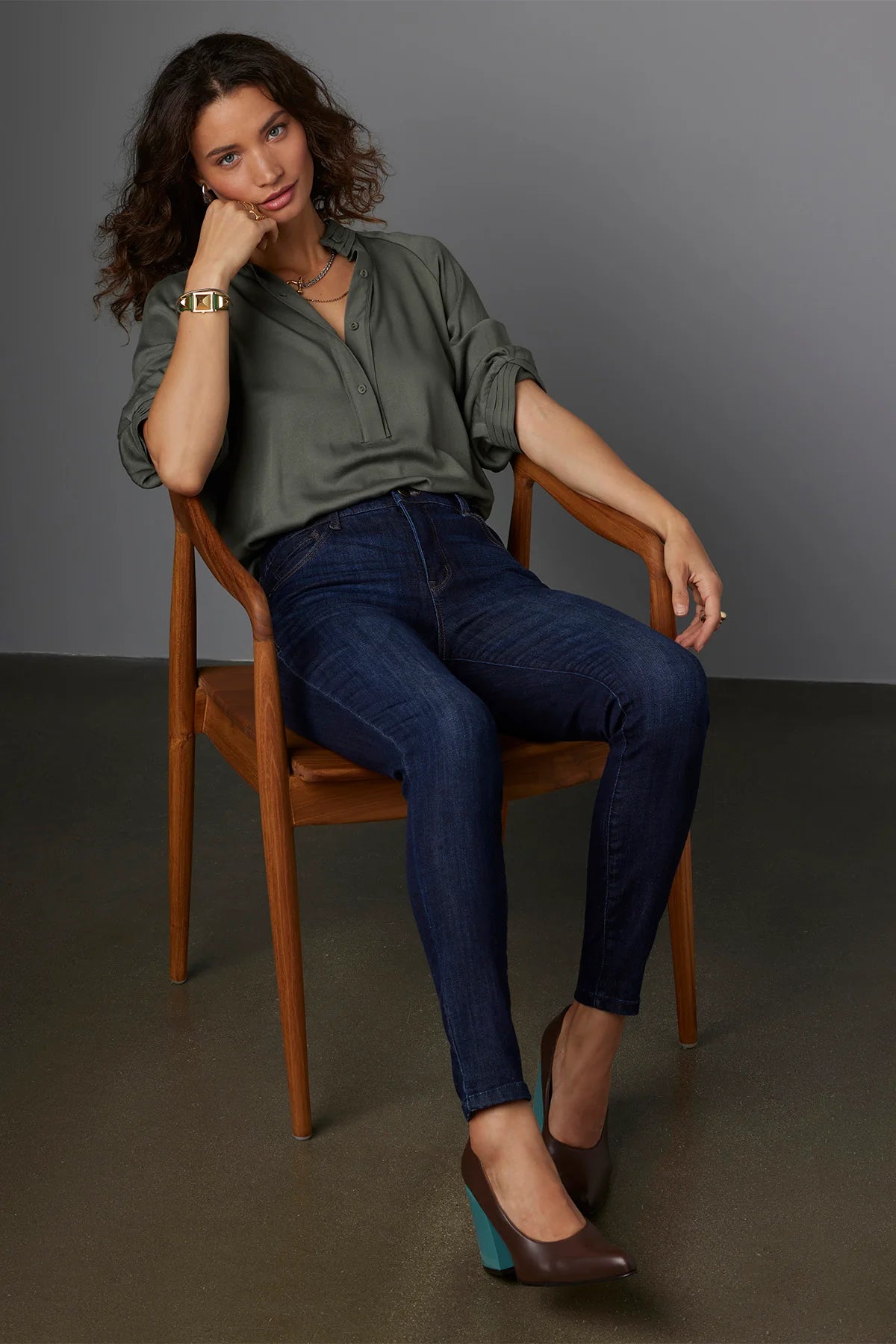 Habitat Spring 2024-L1721W5EH-Sophie Hirse Ankle Skinny-Indigo - The Coach Pyramids
