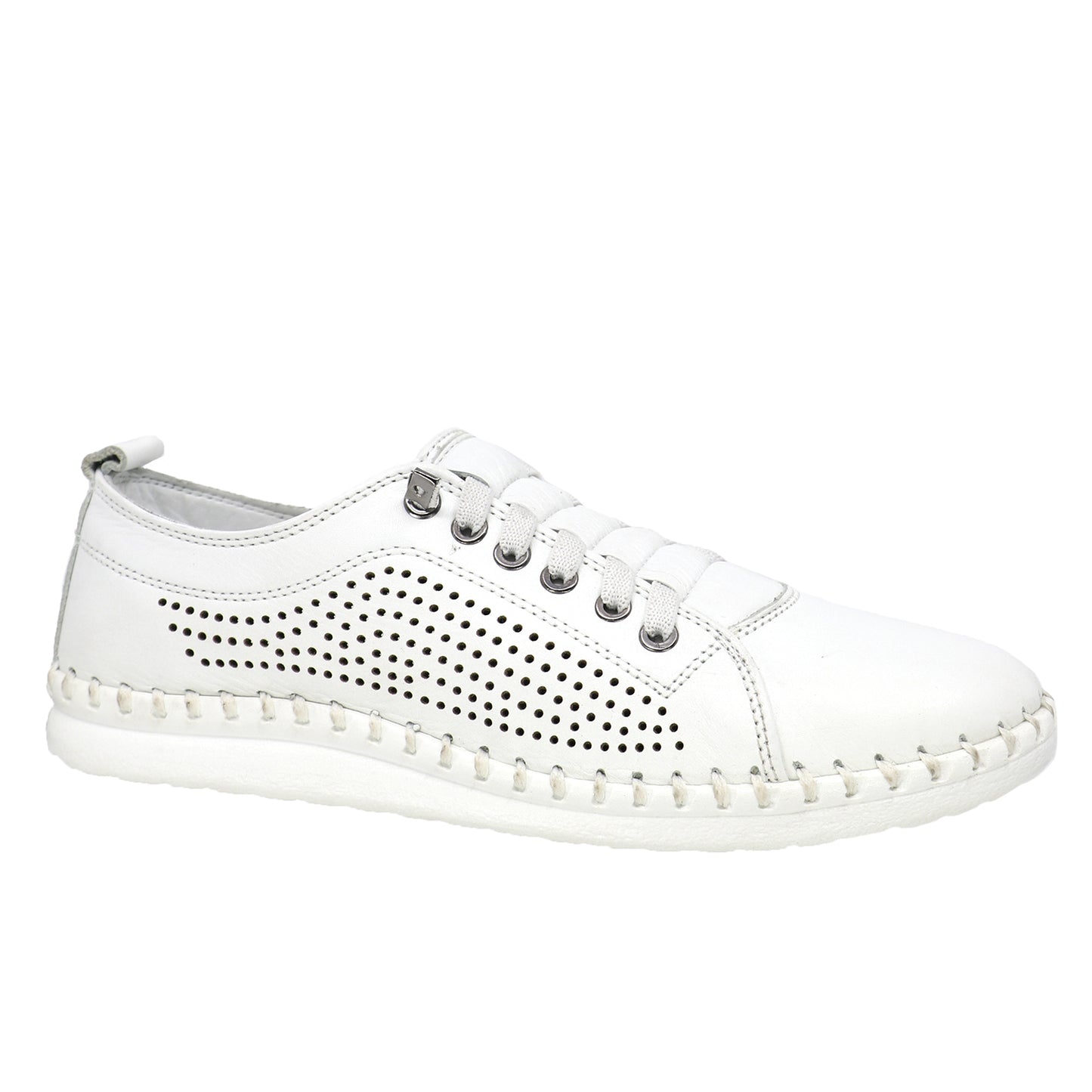 Shoe Max Spring/Summer-2025-S25-Leora 01 Everly-Leather Shoes-White - The Coach Pyramids